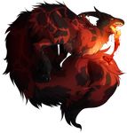  2016 alpha_channel amber_eyes black_fur claws digital_drawing_(artwork) digital_media_(artwork) feral fur grypwolf kukuri lava open_mouth red_fur simple_background solo teeth transparent_background 