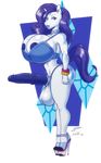  2018 anthro balls big_balls bra breasts clothing collaboration cutie_mark dickgirl equine footwear friendship_is_magic hair hi_res horn huge_balls hybrid_penis intersex jindragowolf long_hair mammal medial_ring my_little_pony rarity_(mlp) solo teer underwear unicorn vein 