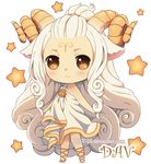  alpha_channel animal_humanoid aries_(symbol) aries_(zodiac) brown_eyes caprine clothing dav-19 female footwear goat_humanoid hair horn humanoid looking_at_viewer mammal sandals simple_background solo standing star toga transparent_background white_hair 