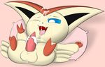  ambiguous_gender balls cum cum_in_mouth cum_inside cum_on_self disembodied_hand handjob legendary_pok&eacute;mon male male/ambiguous nintendo one_eye_closed penis pok&eacute;mon pok&eacute;mon_(species) sex tapering_penis victini video_games yumei 