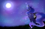  2015 absurd_res cosmic_hair crown cutie_mark equine eyelashes eyes_closed feathered_wings feathers female friendship_is_magic full-length_portrait grass hi_res horn magic mammal moon moonlight my_little_pony night night_sky outside portrait princess_luna_(mlp) scarlet-spectrum signature solo star winged_unicorn wings 
