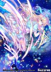  alice_(force_of_will) back blonde_hair bow copyright_name dress flower force_of_will hair_flower hair_ornament long_hair official_art red_eyes solo sparkle star_(sky) thighhighs wednesday_(starsilver) 