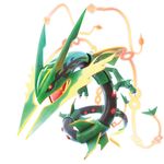  ambiguous_gender dragon mega_evolution mega_rayquaza nintendo official_art pok&eacute;mon pok&eacute;mon_(species) pokken_tournament pokken_tournament_dx simple_background solo video_games white_background 