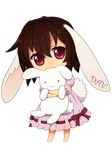  :3 alpha_channel ambiguous_gender animal_humanoid animated blinking brown_hair carrying clothed clothing dav-19 dress duo female front_view hair hug humanoid lagomorph mammal pink_eyes rabbit rabbit_humanoid rabbit_tail ribbons simple_background standing tewi_inaba touhou transparent_background 