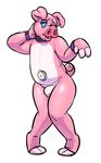  3_fingers animate_inanimate anthro blue_eyes bulge collar cubi digital_drawing_(artwork) digital_media_(artwork) girly hi_res inflatable living_inflatable male mammal nozzle nude pig pink_nose porcine purple_collar rael_bunni shiny simple_background solo spiral spiral_eyes standing white_background wrist_cuff 