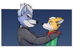  blue_background cirruskitfox crying duo fox_mccloud male male/male nintendo simple_background star_fox tears video_games wolf_o&#039;donnell 