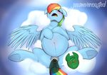  2018 anon blush cum duo equine female friendship_is_magic hair hooves jcosneverexisted lying male male/female mammal multicolored_hair my_little_pony on_back open_mouth pegasus penetration pregnant pussy rainbow_dash_(mlp) rainbow_hair sex solo_focus spread_legs spreading underhoof vaginal vaginal_penetration wings 