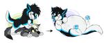  blush canine comic cub fur leo_(thetwfz) mammal multicolored_fur silverdeni simple_background vore white_background wolf young 