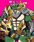  &lt;3 anthro azir_(lol) bearlovestiger13 big_muscles bulge canine clothed clothing fur group hi_res league_of_legends male mammal muscular muscular_male nasus_(lol) open_mouth renekton riot_games scalie secret smile tongue tongue_out video_games 