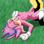  archie_comics blackitty blush breasts furry gloves julie-su mighty_the_armadillo nipples open_mouth penis pussy sex sonic_team sonic_the_hedgehog 