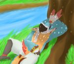  anthro avian breath_of_the_wild cum kass_(zelda) male neothedragon nintendo solo the_legend_of_zelda video_games 