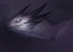  allagar ambiguous_gender dragon eastern_dragon feral head_spikes portrait purple_theme scales scalie side_view simple_background solo western_dragon white_eyes white_scales 