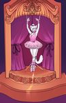  2017 anthro arh ball_gag ballet ballet_outfit bdsm bondage bound cat collar dancing feline female forced gag heterochromia mammal musical_box 