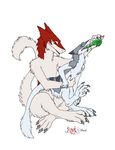 anthro big_dom_small_sub comic domination drinking duo epicwang force_feeding forced fumei lag male midnightcap potion restrained sergal shrinking sitting size_difference smaller_male struggling torso_grab 