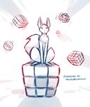  2018 chest_tuft eyes_closed female feral floating front_view hi_res levitation mammal monochrome mrs_nibbly_(twokinds) puzzle rodent rubik&#039;s_cube simple_background sitting sketch solo squirrel tom_fischbach tuft twokinds webcomic white_background 