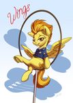  2018 ambiguous_gender clothing cutie_mark digital_media_(artwork) english_text equine feathered_wings feathers friendship_is_magic hair hi_res hooves looking_at_viewer mammal multicolored_hair my_little_pony pegasus spitfire_(mlp) text tsitra360 two_tone_hair underhoof wings wonderbolts_(mlp) 