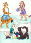  alien anthro black_fur black_hair brown_fur brown_hair caitian canine chakat chakona_space clothed clothing ember_(chakat) feline female fox fur group hair kacey kayla_(goldfur) kernos male mammal markus_fletcher nude taur tiger topless whiskers young 