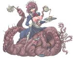  1girl maid mon-musu_quest! monster_girl scylla tea teapot tentacle xelvy 