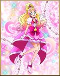  blonde_hair blue_eyes cure_flora dress go!_princess_precure haruno_haruka long_hair precure 