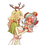  antlers big_hat crown eyes_closed furry heart holding kiss milky_(one_piece) one_piece reindeer sideboob smile tony_tony_chopper 