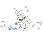  animated_gif drawfag eating gem gen_3_pokemon no_humans pokemon pokemon_(creature) sableye solo spot_color 