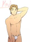  1boy kimi_no_na_wa male_focus presenting snile solo takagi_shinta topless underwear 
