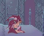  2boys barefoot bed bedroom blush erection frottage full_body handjob interspecies kiss link male_focus multiple_boys penis scar sidon size_difference the_legend_of_zelda undressing yaoi 