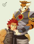  2boys bara erection fellatio furry jaytee male_focus multiple_boys penis smile sucking thundercats yaoi 