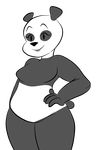  2016 4_fingers absurd_res alpha_channel anthro bear black_nose breasts crossgender featureless_breasts female hand_on_hip hi_res mammal panda panda_(wbb) sb99 scobionicle99 simple_background slightly_chubby small_breasts small_tail smile solo standing thick_thighs transparent_background wide_hips 