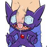  clothed clothing faceless_male fangs female hi_res humanoid male male/female nintendo open_mouth pants_down partially_clothed penis penis_on_face pok&eacute;mon pok&eacute;mon_(species) precum sableye simple_background teeth these_aren&#039;t_my_glasses tongue unknown_artist vein veiny_penis video_games white_background 