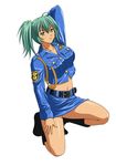  1girl breasts green_eyes green_hair ikkitousen ryofu_housen solo tagme twintails 