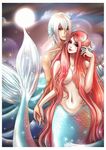  1_boy 1_girl couple mermaid merman red_hair 