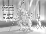  black_and_white dark_souls dragon dragonoid_(dark_souls) egg female koopacap melee_weapon monochrome oviposition polearm post_transformation spear video_games weapon 