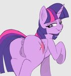  2018 anatomically_correct anatomically_correct_anus animal_anus animal_genitalia animal_pussy anus butt cutie_mark dock equine equine_anus equine_pussy female feral friendship_is_magic hair half-closed_eyes hooves horn mammal my_little_pony pussy simple_background solo spectre_z twilight_sparkle_(mlp) underhoof winged_unicorn wings 