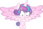  2018 alpha_channel biped blush covering embarrassed equine feathered_wings feathers female flurry_heart_(mlp) friendship_is_magic hair hi_res horn mammal multicolored_hair my_little_pony red4567 solo winged_unicorn wings young 