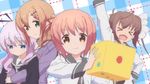  ichinose_hana jpeg_artifacts momochi_tamate purple_hair resized screencap sengoku_kamuri slow_start tokura_eiko upscaled 