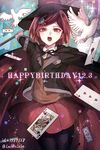  bird bow cape card danganronpa dove hair_ornament hairclip happy_birthday hat holding holding_staff new_danganronpa_v3 open_mouth pantyhose pleated_skirt red_hair short_hair skirt solo staff witch_hat yumeno_himiko z-epto_(chat-noir86) 