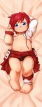  blue_eyes clothing darkmagic final_fantasy final_fantasy_xiv hair half_naked hi_res lalafell male nipples overweight red_hair slightly_chubby solo square_enix video_games white_skin young 