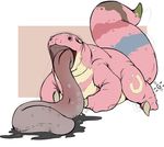  1_toe 2017 alternate_color ambiguous_gender bald dannyg drooling eyelashes feral lickitung long_tongue nintendo open_mouth pok&eacute;mon pok&eacute;mon_(species) reptile saliva scalie sketch solo striped_skin stripes tongue tongue_out video_games 