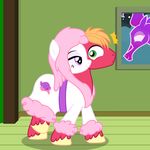  badumsquish bathrobe big_macintosh_(mlp) clothing duo equine female friendship_is_magic fur green_eyes hair hi_res horse male mammal my_little_pony orange_hair pink_hair pony purple_eyes red_fur robe surprise white_fur windigo_(mlp) 