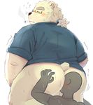  absurd_res anal anthro balls bear bhtoss big_butt blush bottmless bottomless butt cigarette clothed clothing eyewear glasses hi_res male male/male mammal oral partially_clothed polar_bear ponytail presenting presenting_hindquarters rave(housamo) rimming sex simple_background smoking tokyo_afterschool_summoners white_background 