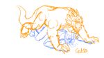  2015 all_fours anal anal_penetration animated anthro demon doggystyle dragon from_behind_position human male male/male mammal no_sound orangecatslutz penetration scalie sex shendu sketch valmont 