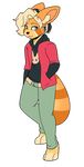  anthro blonde_hair blue_eyes brown_fur freeze-pop88 fur hair male nintendo orange_fur pok&eacute;mon pok&eacute;mon_(species) solo stufful tan_fur video_games 