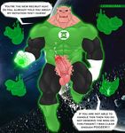  3_balls alien anthro balls barbed_penis clothed clothing cum dc_comics disembodied_penis english_text floating front_view hi_res humanoid humanoid_penis kilowog looking_at_viewer lovkuma male multi_balls muscular muscular_male not_furry open_mouth partially_clothed penis pink_skin precum ring solo space tapering_penis teeth text tongue unusual_penis 