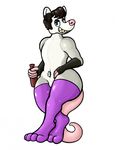  animate_inanimate bottle clothing girly inflatable legwear living_inflatable male mammal marsupial nozzle opossum rubber solo stockings thigh_highs 
