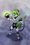  2017 absurd_res anthro digital_media_(artwork) feline female green_hair hair hi_res lion machine mammal p5ych pidge_gunderson_(legendary_defender) robot voltron voltron_legendary_defender weapon 