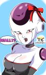  alien breasts cleavage clothed clothing crossgender dragon_ball female frieza frieza_race humanoid looking_at_viewer not_furry solo the_knight 