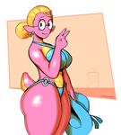  2018 amphibian animal_humanoid big_breasts bikini blonde_hairbreasts breasts cleavage clothed clothing digital_media_(artwork) ear_piercing eyelashes eyewear female gem glasses hair hair_bun hat holding_object humanoid josieokami lizard_tail looking_at_viewer markings multicolored_scales non-mammal_breasts noseless pearl_(gem) piercing pink_scales pink_skin pointy_ears portrait round_glasses salamander sally_(scalie_schoolie) scales scalie scalie_schoolie shiny smile solo spring_salamander swimsuit thick_thighs three-quarter_portrait two_tone_scales under_boob v voluptuous webcomic wide_hips yellow_skin 
