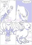  animal_genitalia aogami balls comic cub english_text erection eyes_closed father father_and_son fellatio incest knot male male/male monochrome ninetales nintendo oral parent penis pok&eacute;mon pok&eacute;mon_(species) sex sheath son text video_games vulpix young 