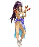  amanomiya_ayame bikini blush_stickers bracelet breasts eating eyewear_hang eyewear_removed floral_print food full_body halter_top halterneck high_ponytail holding holding_food jewelry large_breasts long_hair looking_at_viewer official_art purple_hair sandals sarong shishkebab sidelocks solo standing super_robot_wars super_robot_wars_x-omega swimsuit transparent_background watanabe_wataru wet white_bikini 